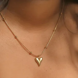 Bella's Heart Necklace - 18K Gold Plated