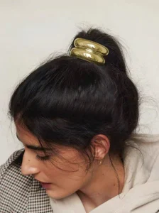 Double Band Gold Hair Tie
