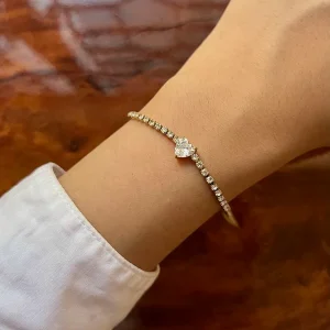 Gold Plated Diamond Bracelet